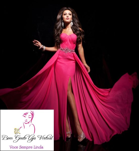 Vestido com sobre-saia