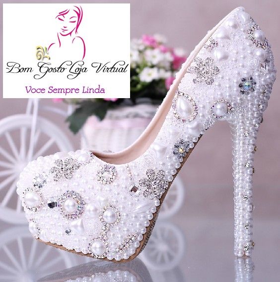 Scarpin Flower Strass