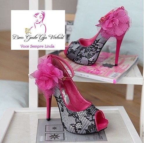 Peep toe rendado